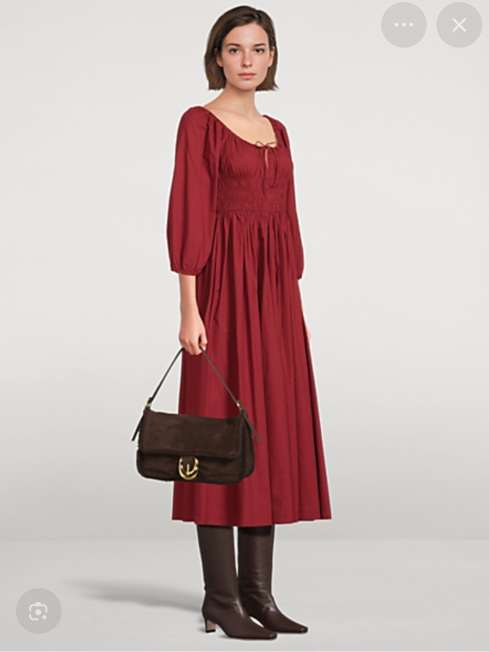 DÔEN Quintessa Dress in Deep Crimson